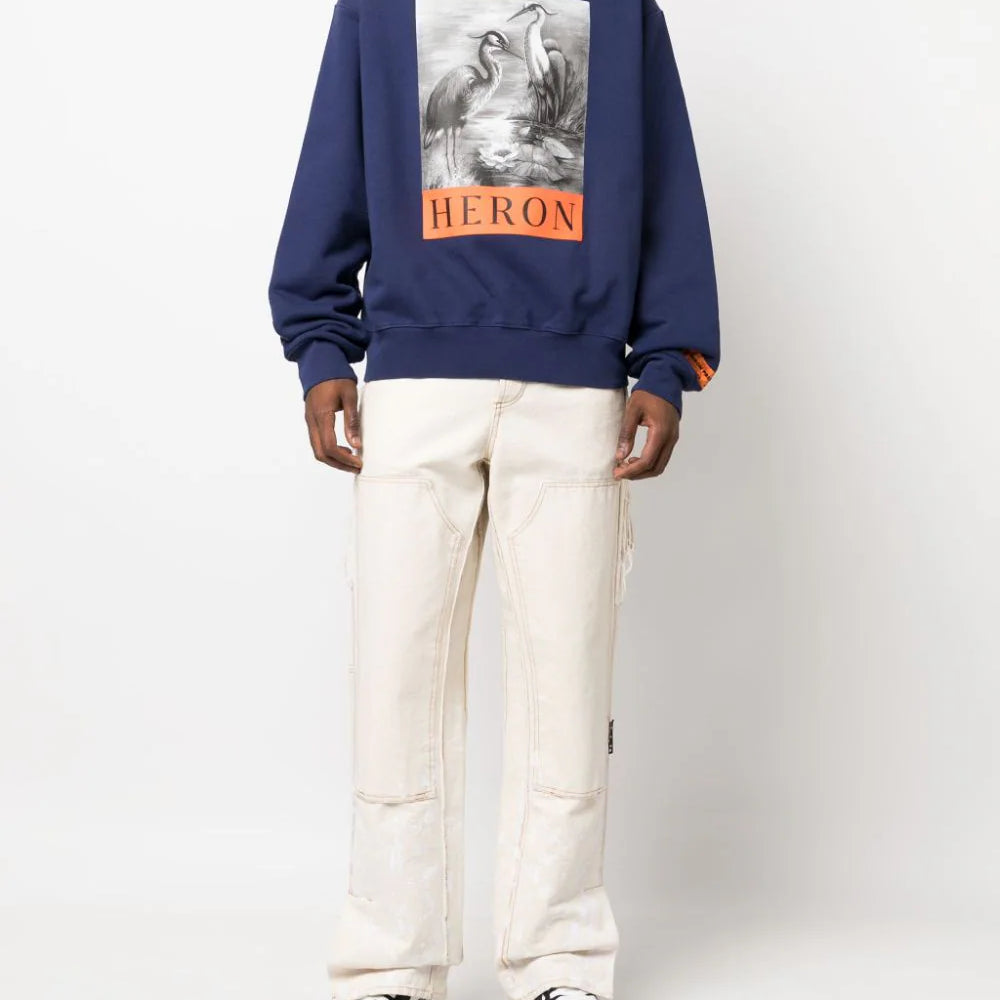 HERON PRESTON - HOODIE BLAUW