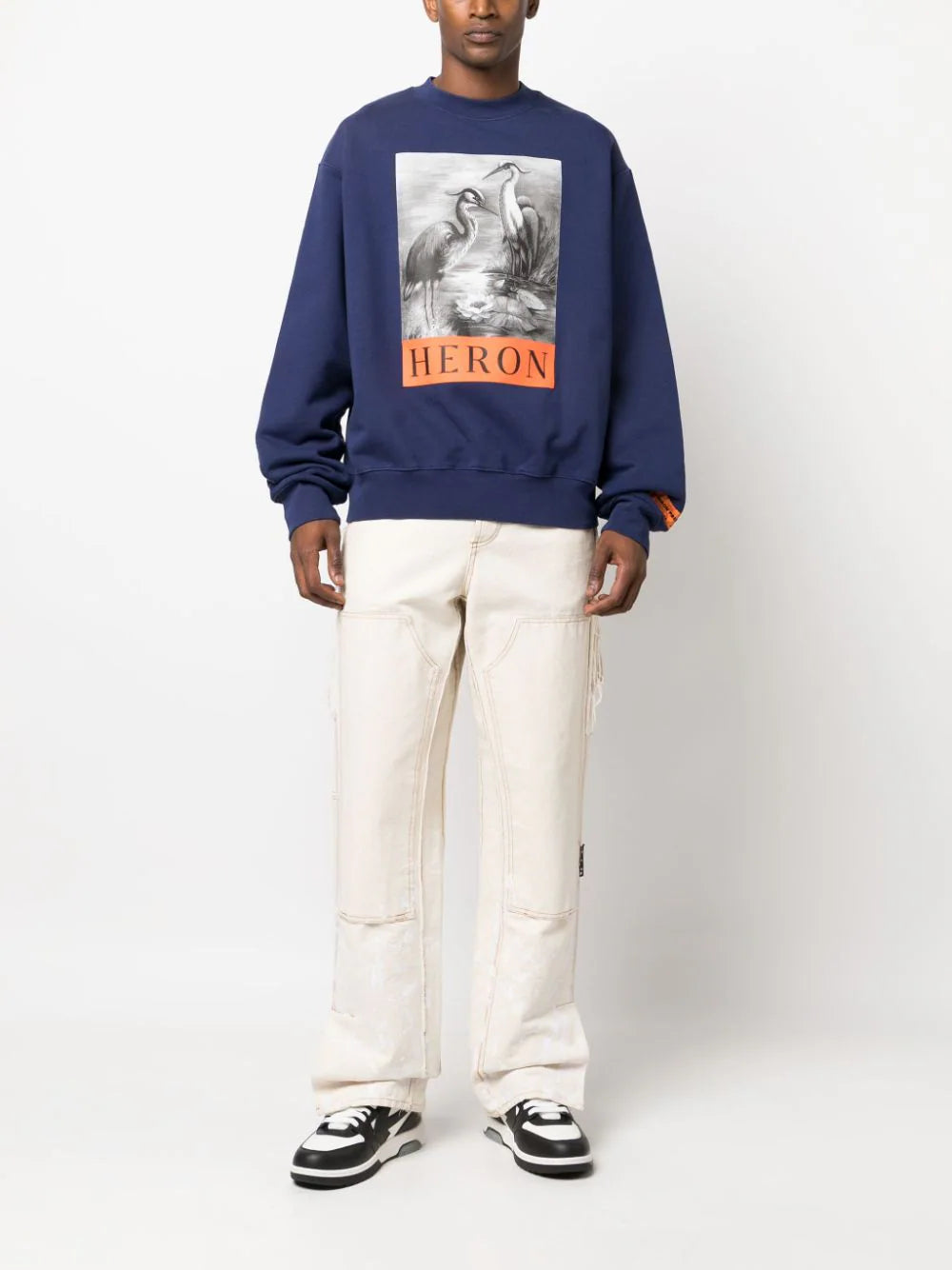 HERON PRESTON - HOODIE BLAUW