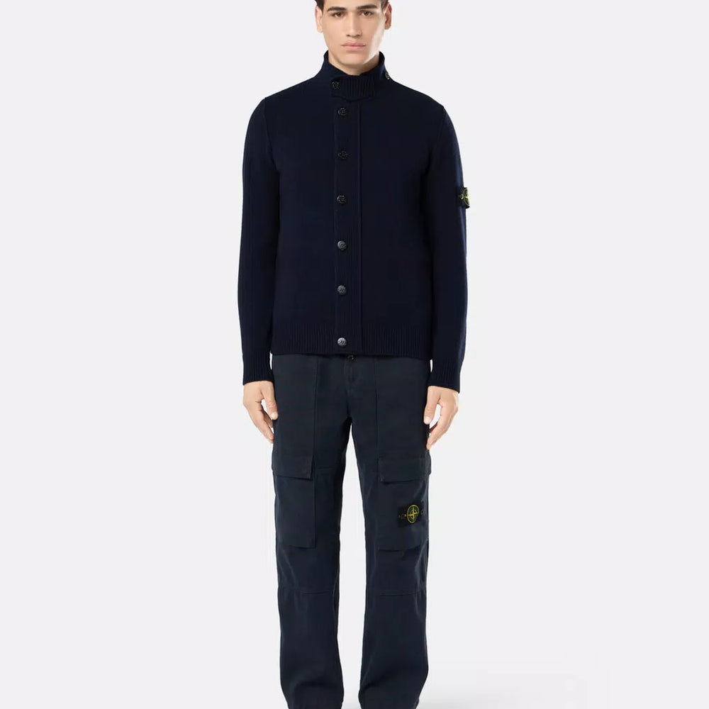 
                  
                    STONE ISLAND - LAMBSWOOL Vest met volledige ritssluiting en knopen
                  
                