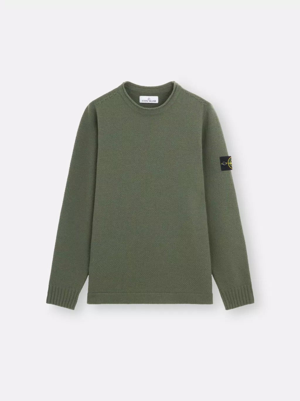 STONE ISLAND - Sweater met ronde hals en geribde details