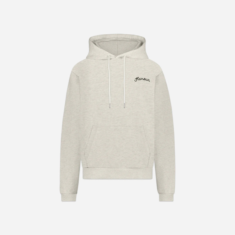 FLANEUR - Signature Hoodie Heather Cool Grijs